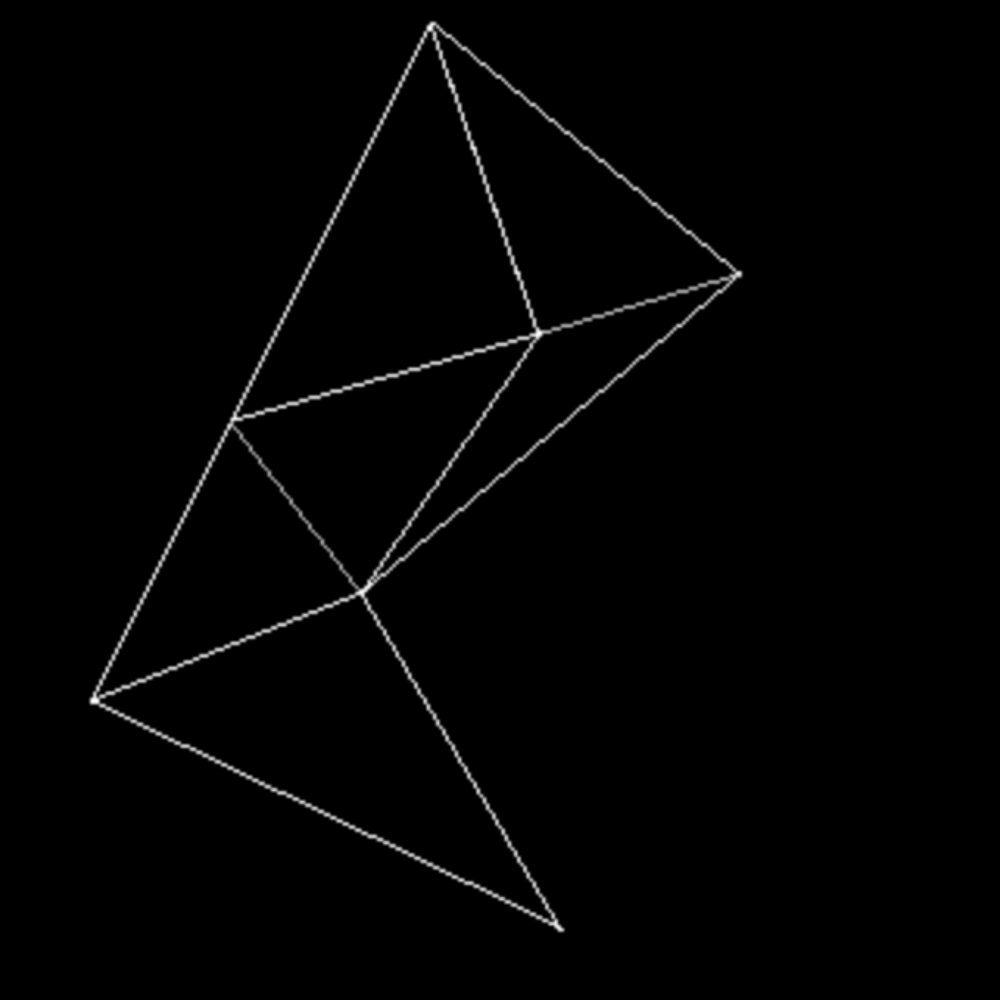 A connected set of rods in 2 dimensions